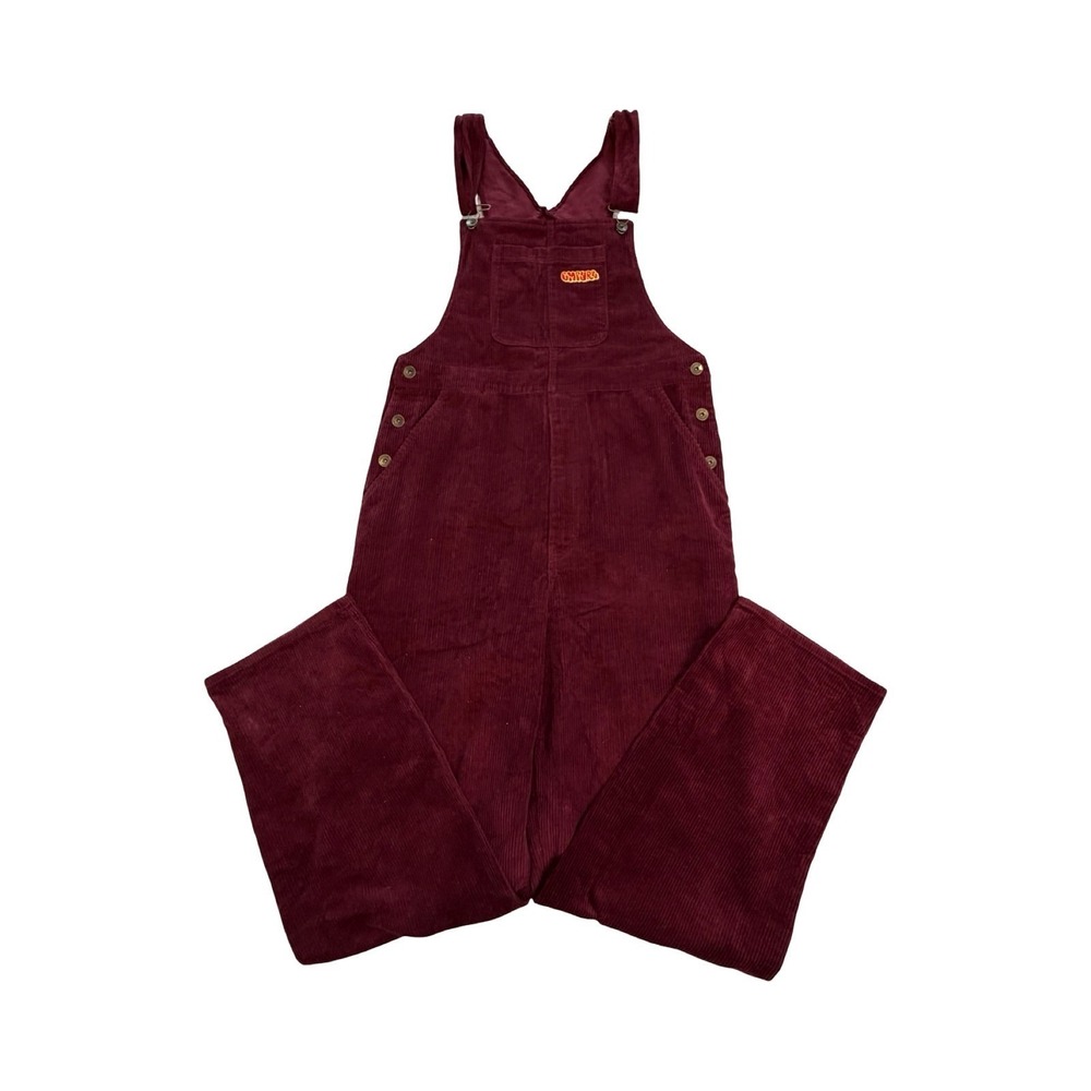 Empyre Overalls Unisex S Burgundy 32x30 Corduroy Relaxed Wide Leg Workwear